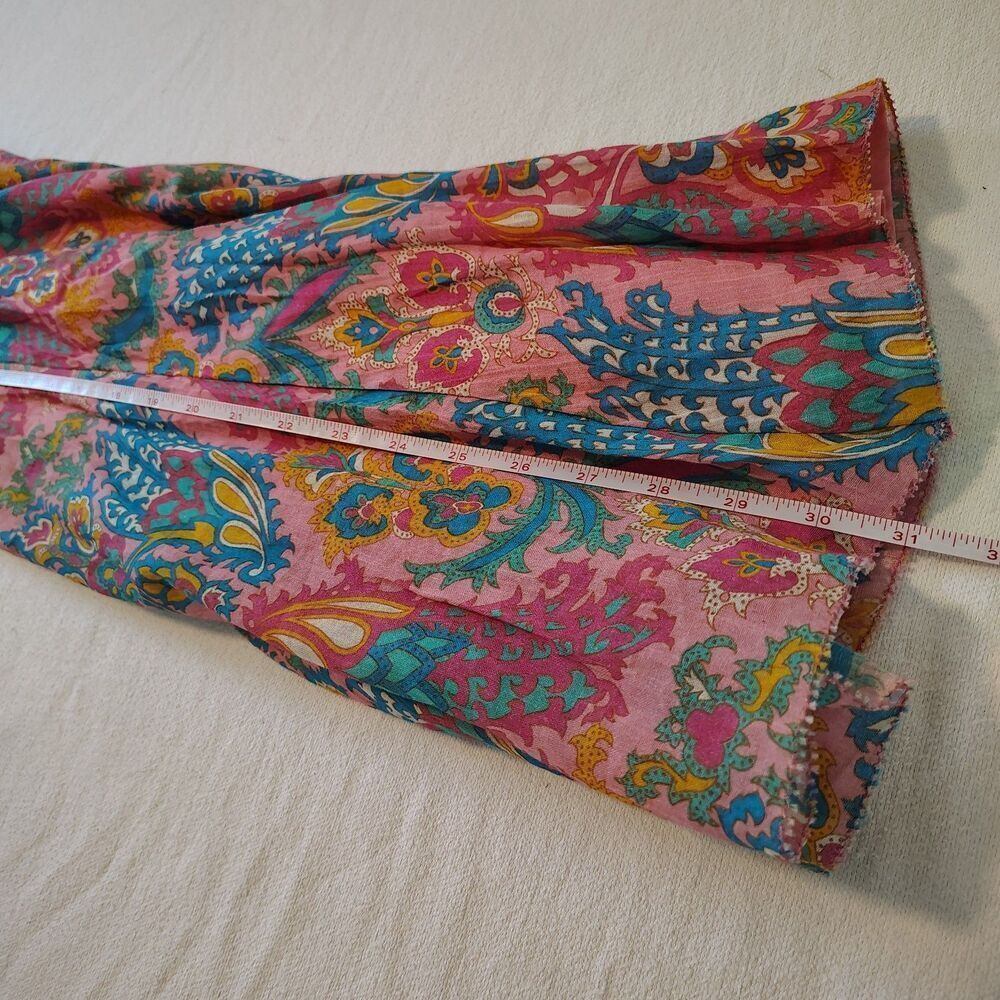 Love The Label Paisley Wide Leg Jumpsuit S Anthropologie Tie Front NWT Ruffle - Picture 9 of 10